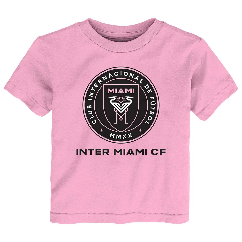 T-shirt rose avec logo principal de l'Inter Miami CF pour tout-petit