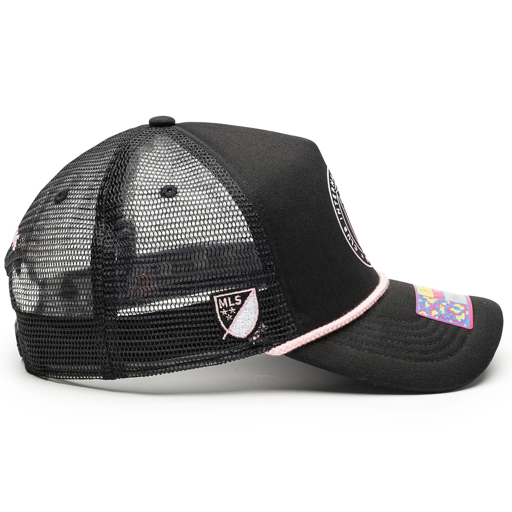 Unisex Black Inter Miami CF Atmosphere Adjustable Trucker Hat