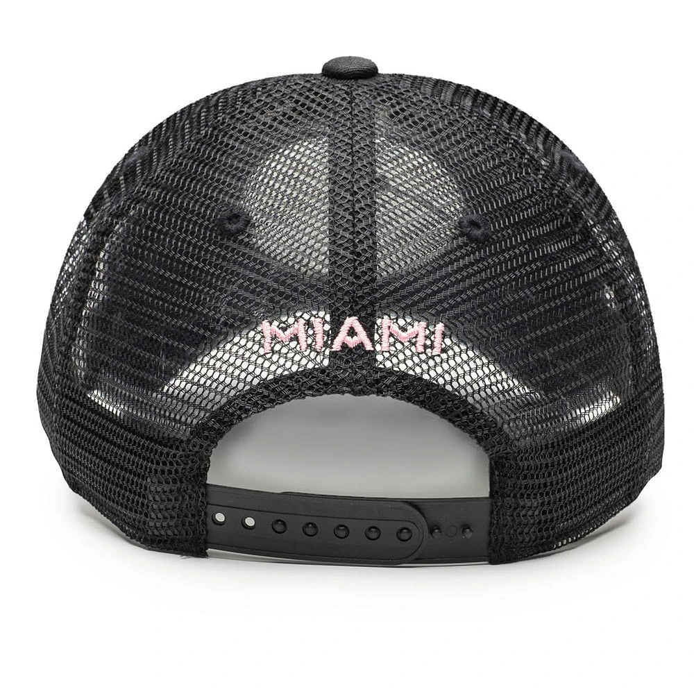 Casquette de camionneur ajustable unisexe noire Inter Miami CF Atmosphere