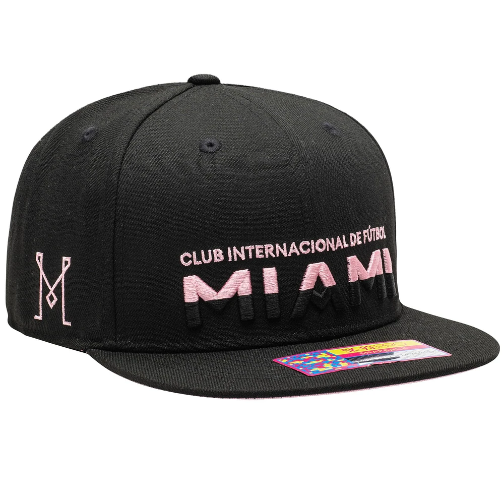 Casquette Snapback unisexe noire Inter Miami CF Loyalty