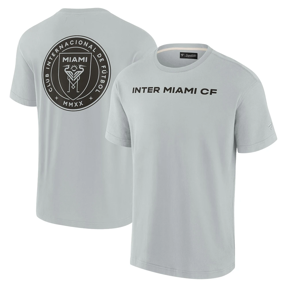 T-shirt unisexe Fanatics gris Inter Miami CF Elements super doux à manches courtes