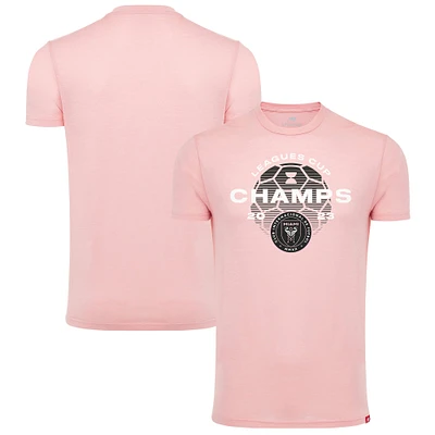 T-shirt unisexe Sportiqe Rose Inter Miami CF Champions de la Coupe des Ligues 2023 Comfy Tri-Blend