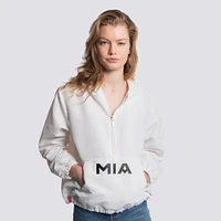 Women's Lusso  White Inter Miami CF Paige Half-Zip Hooded Jacket