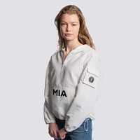 Women's Lusso  White Inter Miami CF Paige Half-Zip Hooded Jacket