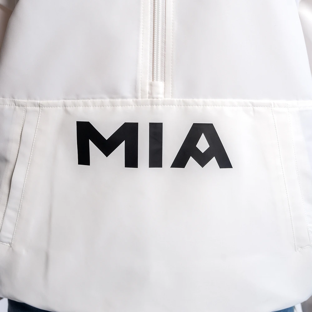 Women's Lusso  White Inter Miami CF Paige Half-Zip Hooded Jacket