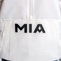Women's Lusso  White Inter Miami CF Paige Half-Zip Hooded Jacket