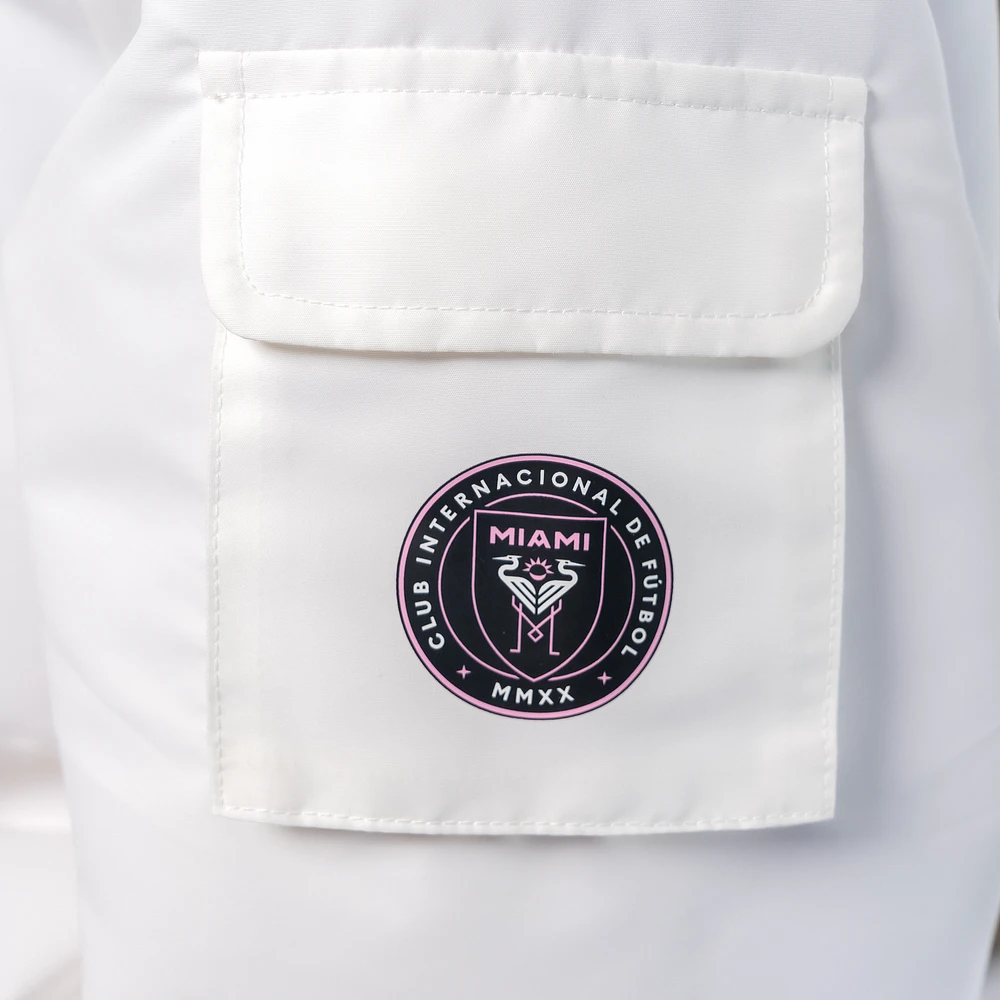 Women's Lusso  White Inter Miami CF Paige Half-Zip Hooded Jacket