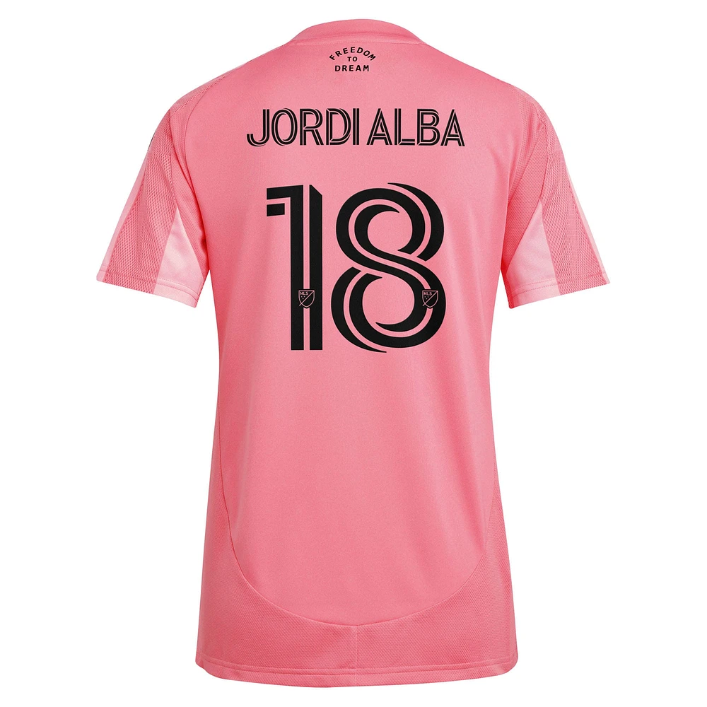 Women's adidas Jordi Alba Light Pink Inter Miami CF 2025 Euforia Replica Player Jersey