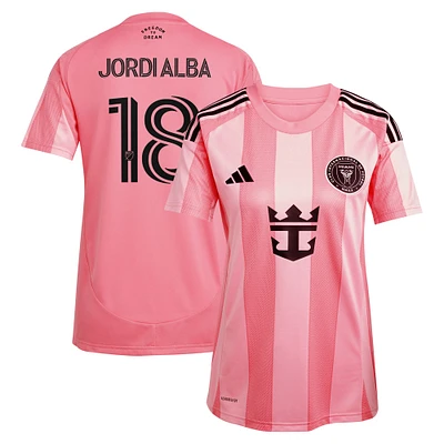 Women's adidas Jordi Alba Light Pink Inter Miami CF 2025 Euforia Replica Player Jersey