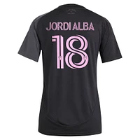 Women's adidas Jordi Alba Ramos Black Inter Miami CF 2025 The Fortitude Kit Replica Player Jersey