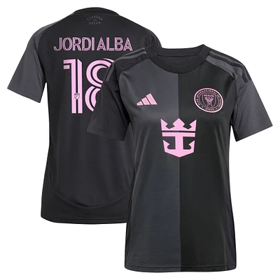 Maillot réplique du kit Fortitude Inter Miami CF 2025 pour femme adidas Jordi Alba Ramos noir