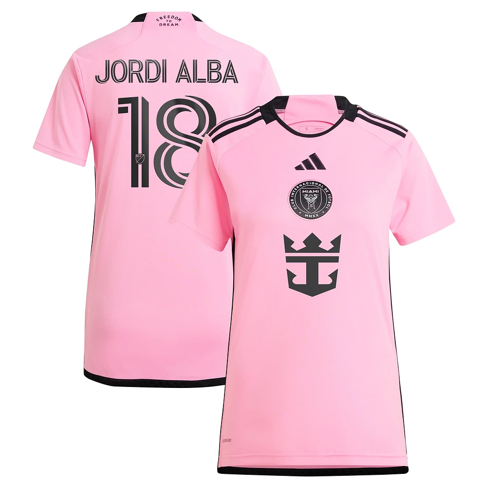 Maillot de joueur adidas Jordi Alba Ramos rose Inter Miami CF 2024 2getherness Replica pour femme