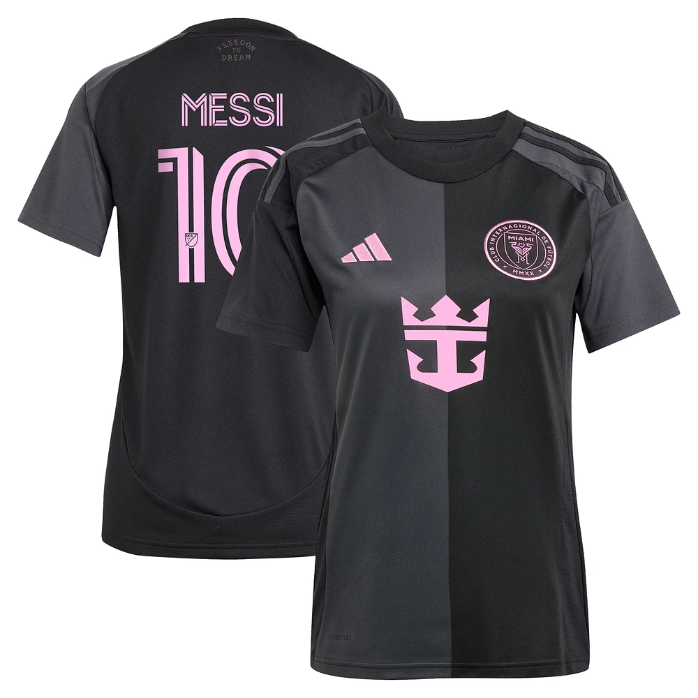 Maillot réplique du Kit Fortitude Inter Miami CF 2025 The pour femme adidas Lionel Messi noir