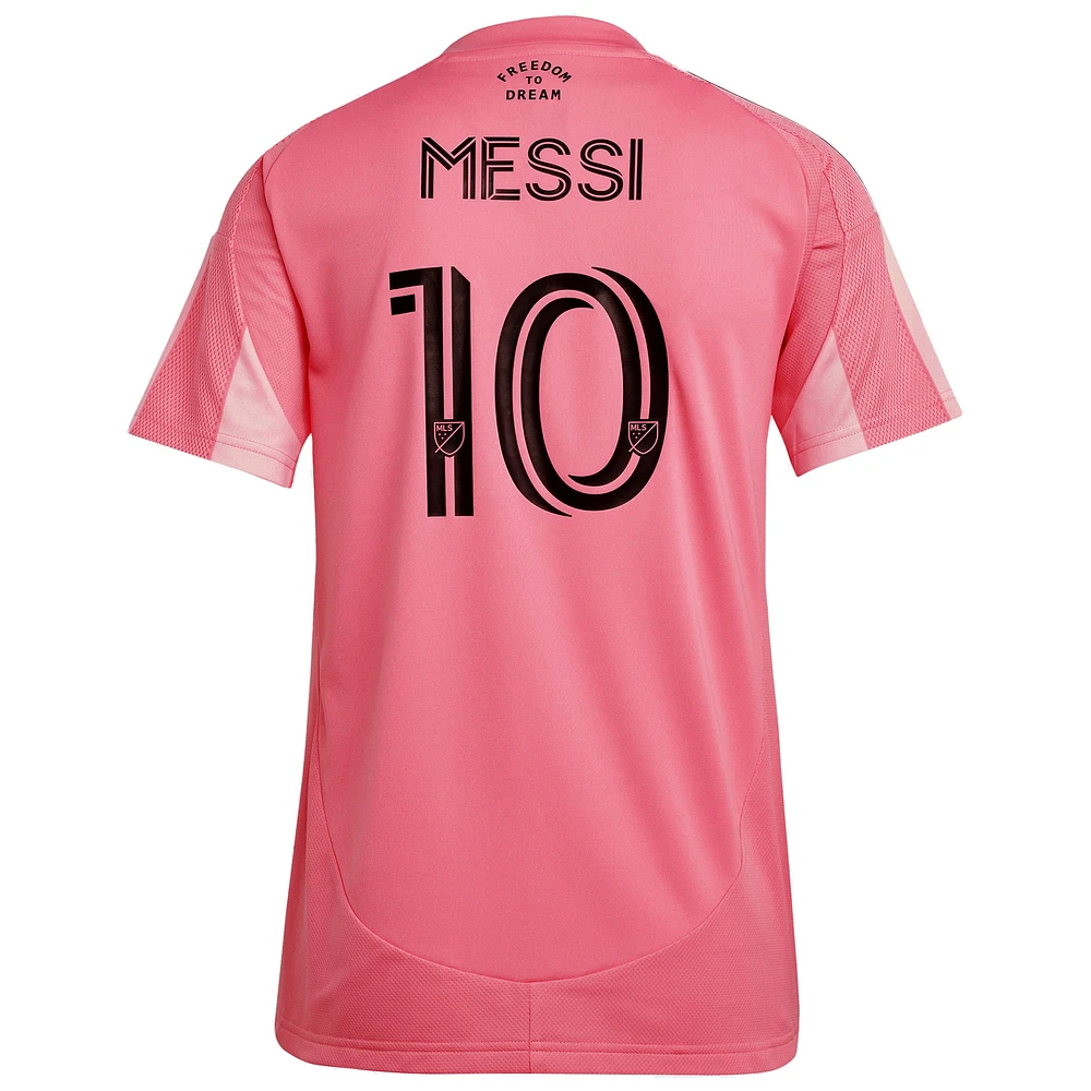 Maillot réplique du joueur adidas Lionel Messi rose clair Inter Miami CF 2025 Euforia pour femme