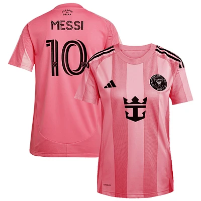 Maillot réplique du joueur adidas Lionel Messi rose clair Inter Miami CF 2025 Euforia pour femme