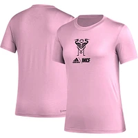 T-shirt adidas Inter Miami CF AEROREADY Club Icon rose pour femme