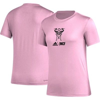 Women's adidas Pink Inter Miami CF AEROREADY Club Icon T-Shirt