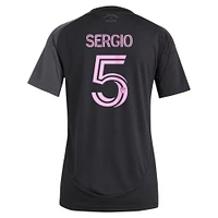 Maillot de joueur réplique adidas Sergio Busquets noir Inter Miami CF 2025 The Fortitude Kit pour femme