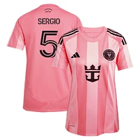 Women's adidas Sergio Busquets Light Pink Inter Miami CF 2025 Euforia Replica Player Jersey