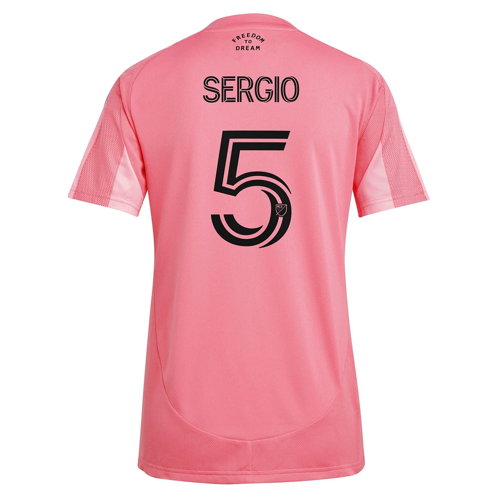 Women's adidas Sergio Busquets Light Pink Inter Miami CF 2025 Euforia Replica Player Jersey