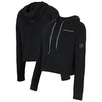 Women's Concepts Sport Black Inter Miami CF Elevation Tri-Blend Long Sleeve Pullover Hoodie