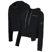 Women's Concepts Sport Black Inter Miami CF Elevation Tri-Blend Long Sleeve Pullover Hoodie