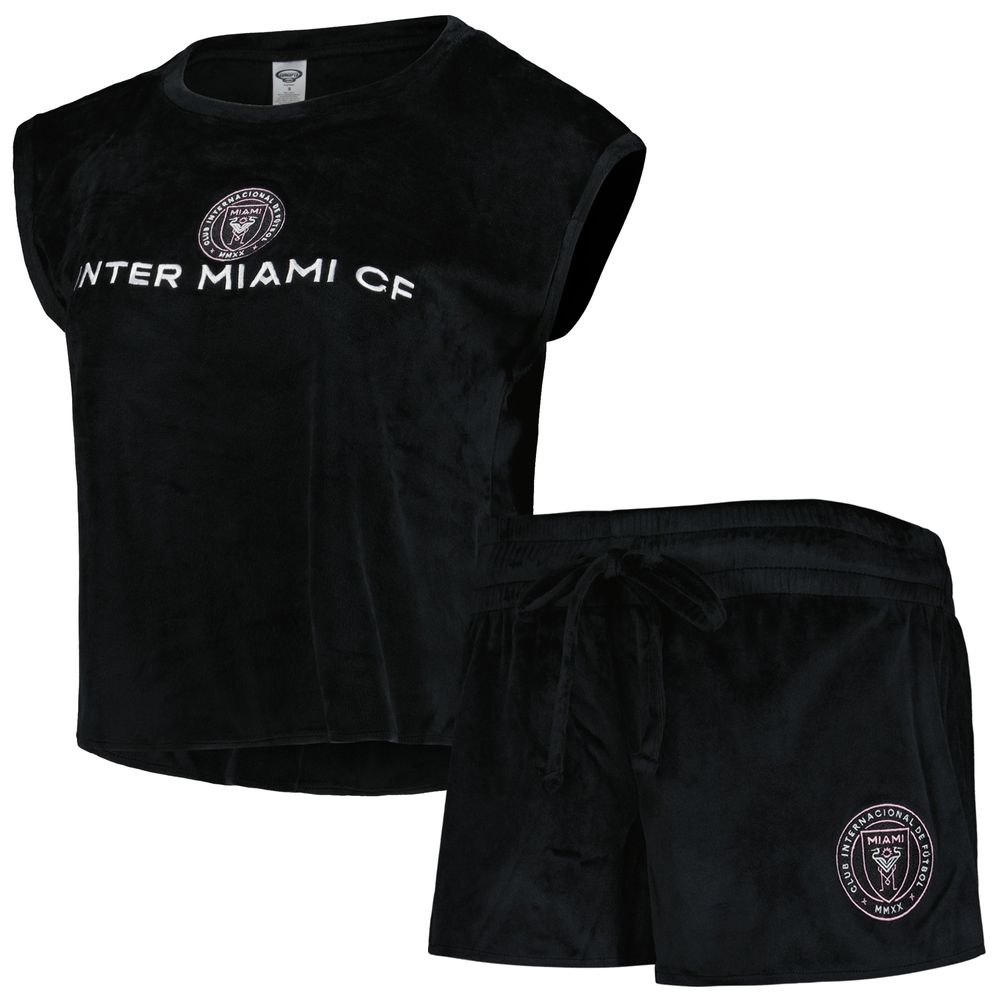 Women's Concepts Sport Black Inter Miami CF Intermission T-Shirt and Shorts Sleep Set