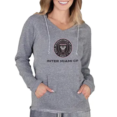 Inter Miami CF Concepts Sport Women's Mainstream Terry Pullover Hoodie - Gray