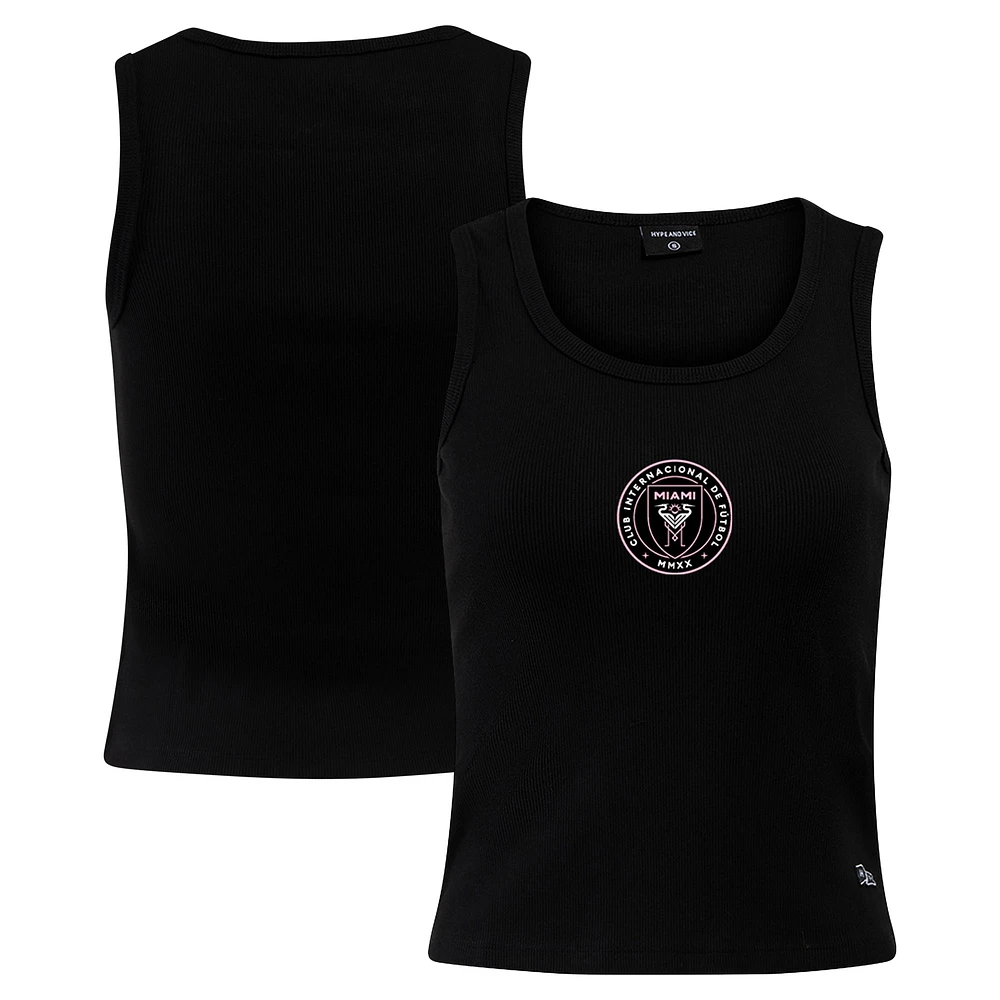 Women's Hype and Vice Black Inter Miami CF Scoop Neck MVP Tank Top