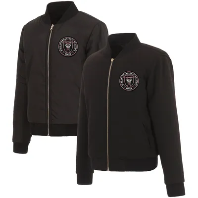 Inter Miami CF JH Design Women's Reversible Full-Zip Fleece Jacket - Black