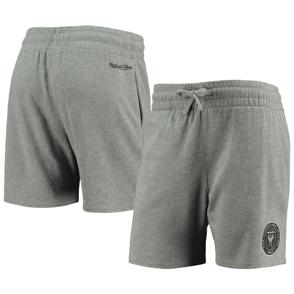 Women's Mitchell & Ness Heathered Gray Inter Miami CF Logo Shorts