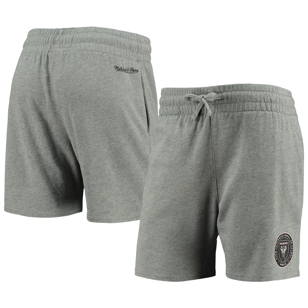 Short avec logo Inter Miami CF Mitchell & Ness gris chiné pour femme