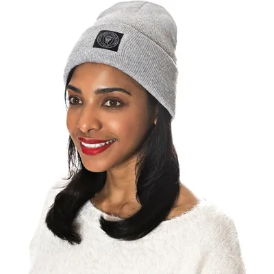 Inter Miami CF ZooZatz Women's Cuffed Knit Hat & Gloves Set - Heathered Gray