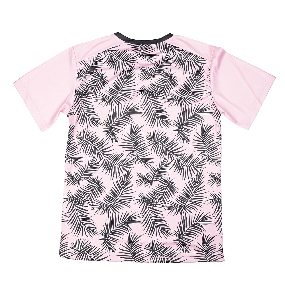 T-shirt rose de l'équipe départ l'Inter Miami CF à domicile pour jeunes sportifs