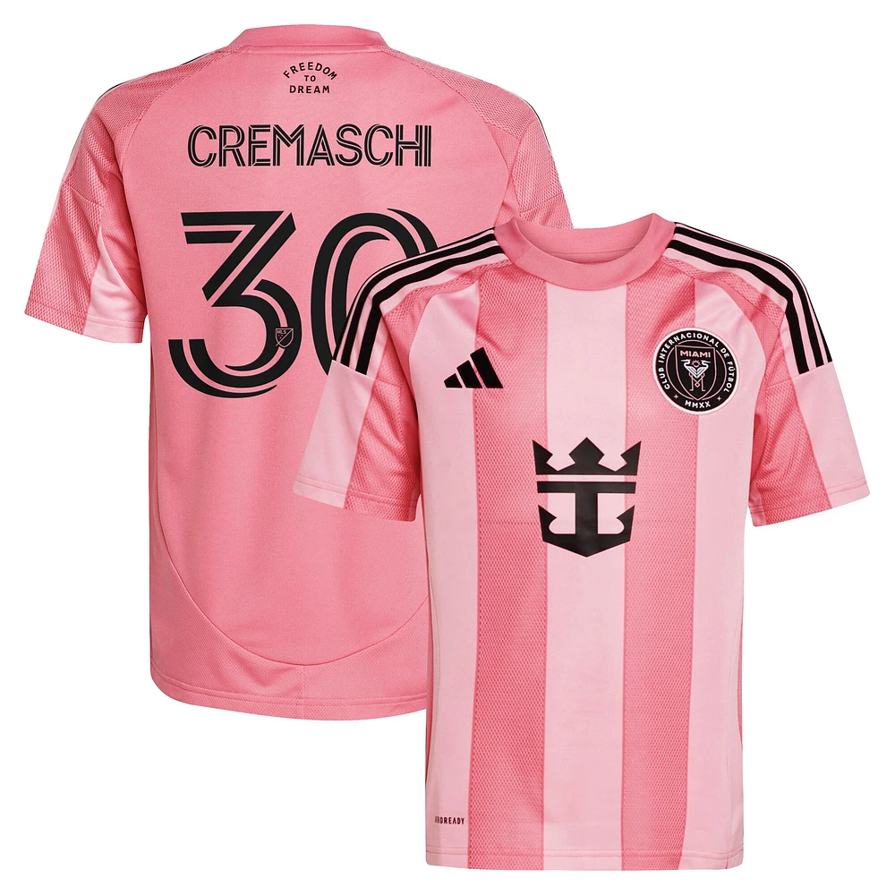 Youth adidas Benjamin Cremaschi Light Pink Inter Miami CF 2025 Euforia Replica Player Jersey