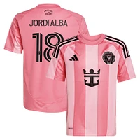 Youth adidas Jordi Alba Light Pink Inter Miami CF 2025 Euforia Replica Player Jersey