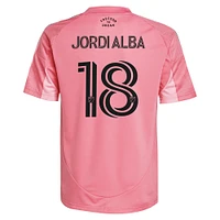 Youth adidas Jordi Alba Light Pink Inter Miami CF 2025 Euforia Replica Player Jersey