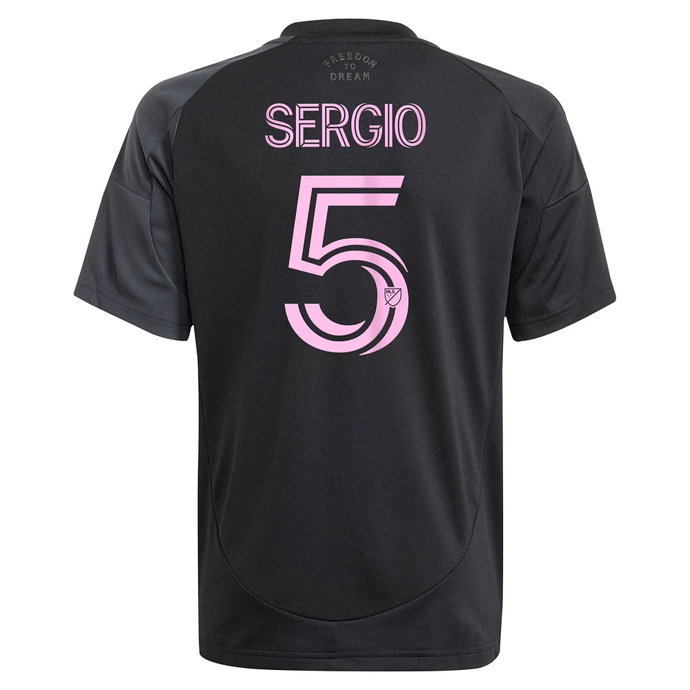 Maillot de joueur réplique adidas Sergio Busquets noir Inter Miami CF 2025 The Fortitude Kit pour jeunes