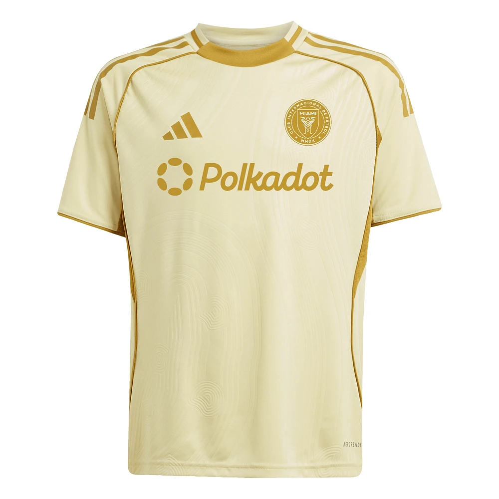 Youth adidas Tan Inter Miami CF 2025 One Planet Pre-Match Top