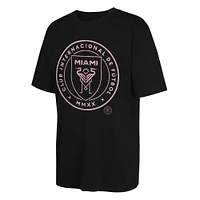 Ensemble de 2 t-shirts à manches longues et courtes Triple Dip noir/beige pour jeunes Inter Miami CF
