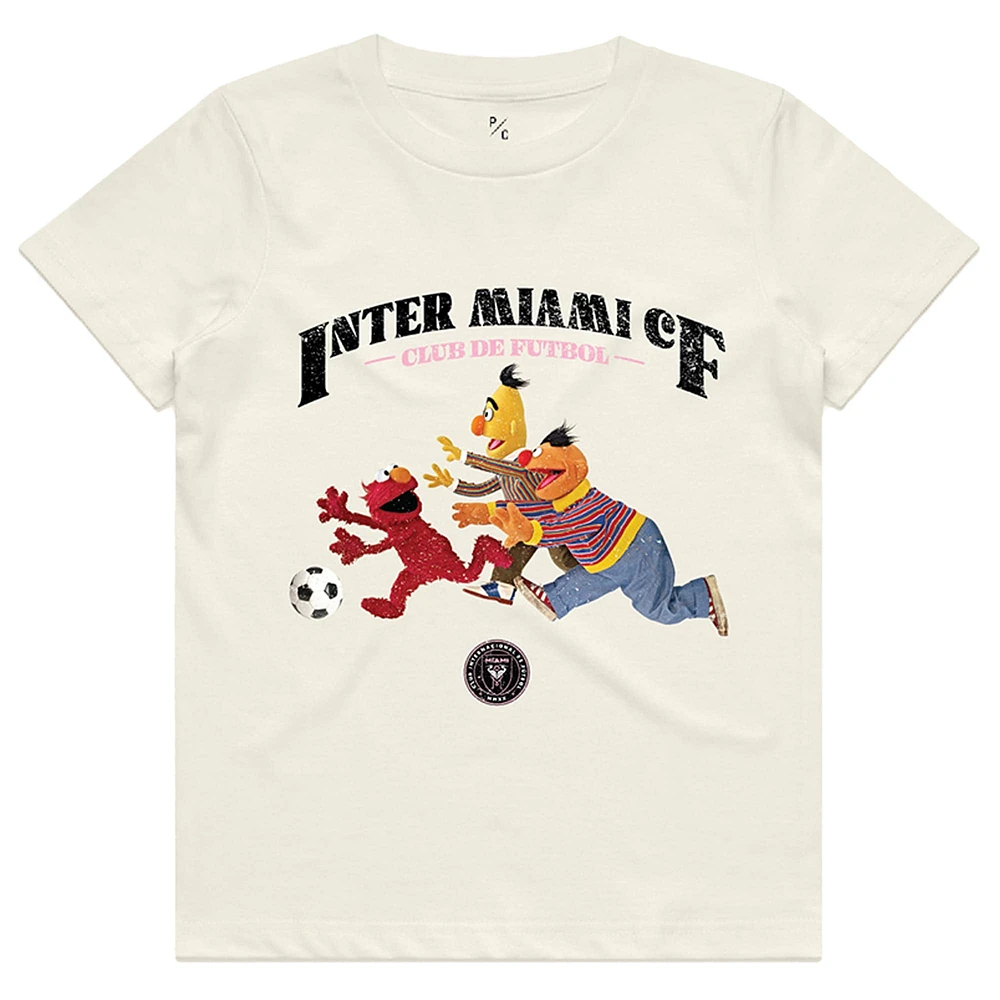 Youth Peace Collective x Sesame Street Cream Inter Miami CF Photorealistic T-Shirt