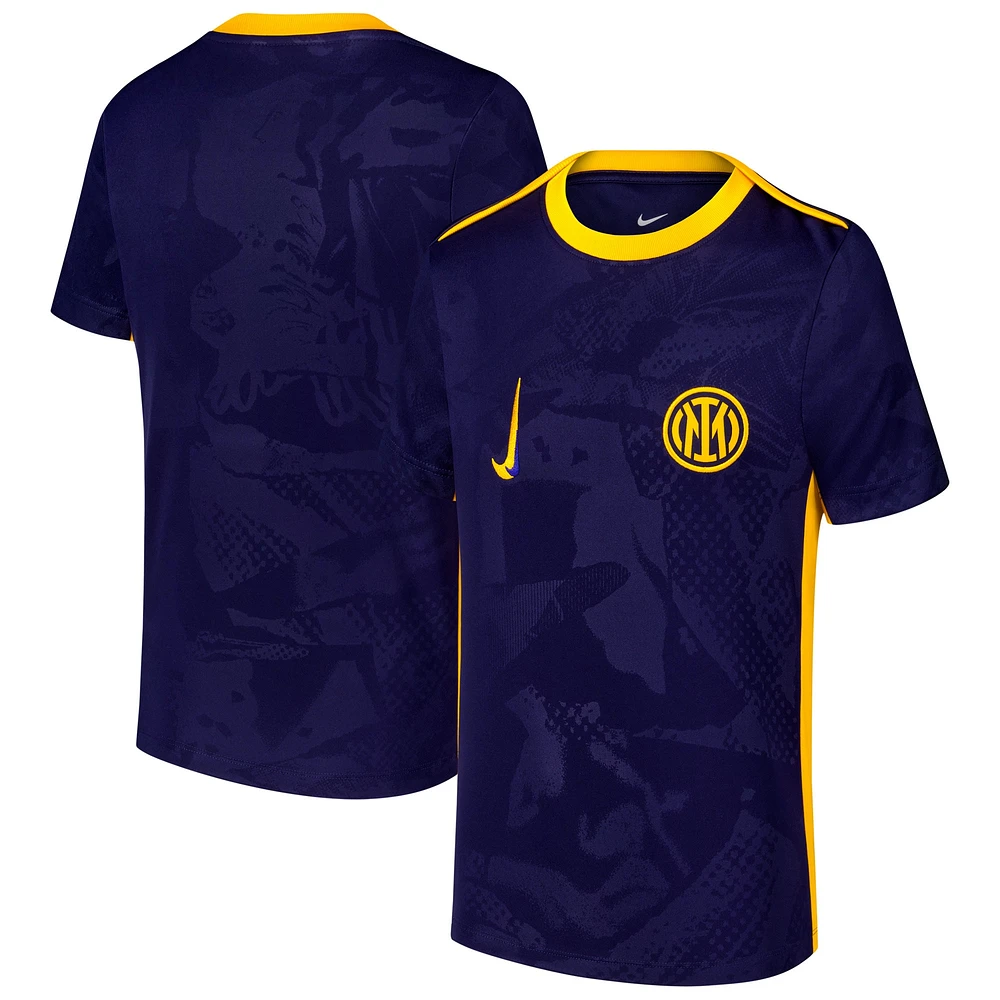 Haut d'avant-match Nike bleu marine Inter Milan 2024/25 Third Academy Pro pour jeune