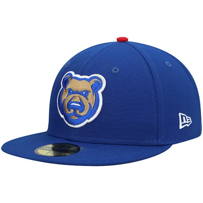 Men's New Era Blue Iowa Cubs Authentic Collection Team Game 59FIFTY Fitted Hat