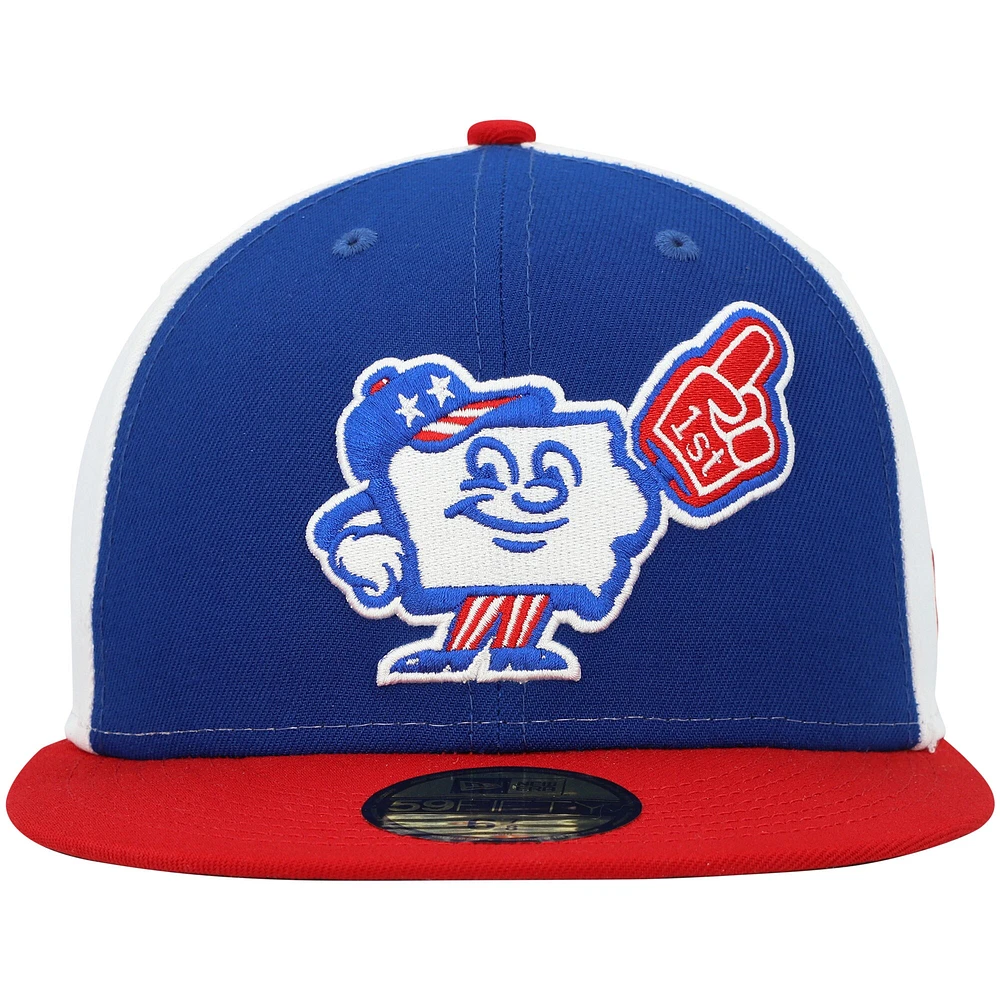 Men's New Era Blue Iowa Cubs Theme Night 59FIFTY Fitted Hat