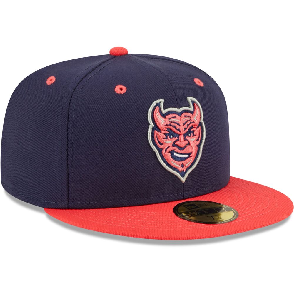 Men's New Era Navy/Red Demonios De Des Moines Copa La Diversion 59FIFTY Fitted Hat