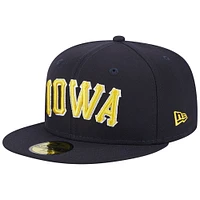 Casquette ajustée New Era pour homme Iowa Cubs Theme Nights Oaks 59FIFTY bleu marine