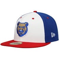 Casquette ajustée New Era Iowa Cubs Authentic Collection Team Alternate 59FIFTY blanche pour homme