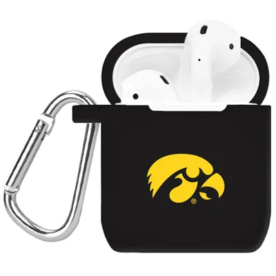 Iowa Hawkeyes Silicone AirPods Case - Black