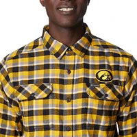 Columbia  Gold Iowa Hawkeyes Flare Gun Flannel Long Sleeve Shirt