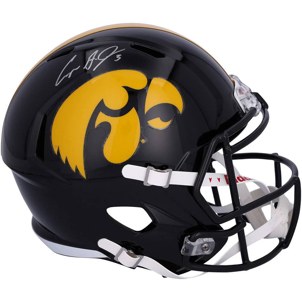 Cooper DeJean Iowa Hawkeyes Autographed Riddell Speed Replica Helmet 